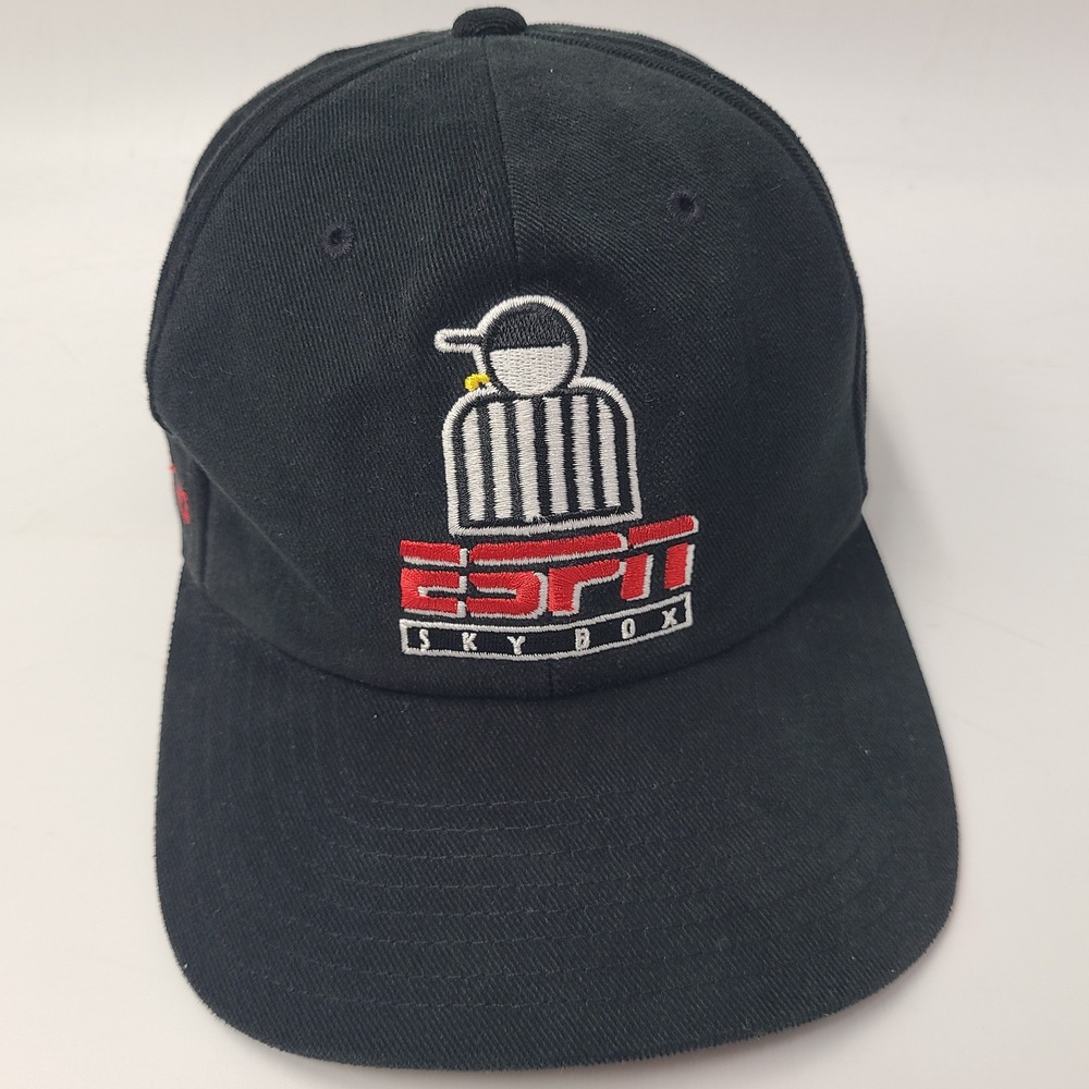 Vintage ESPN Skybox‎ Hat Strapback (Fits Small) Black Disney Cruise Line Cotton